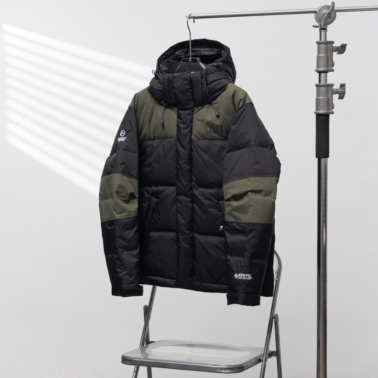 Factory direct supply 440TNF丨North Face 1997 Peak Hooded Down Jacket Color: Black Green