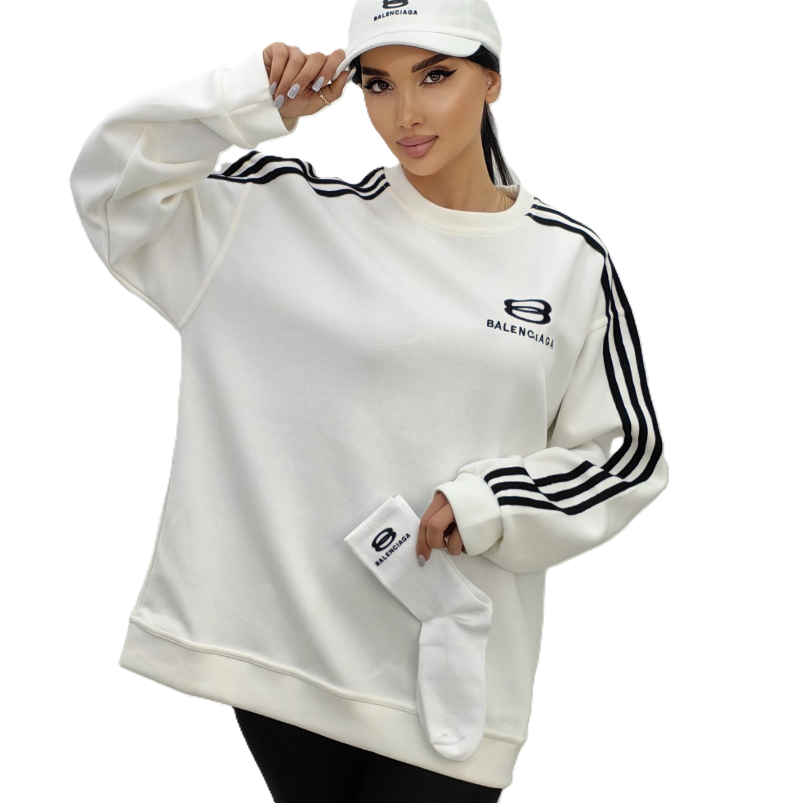 Balenciaga 2025FW new American double-ring letter couple casual hooded sweatshir