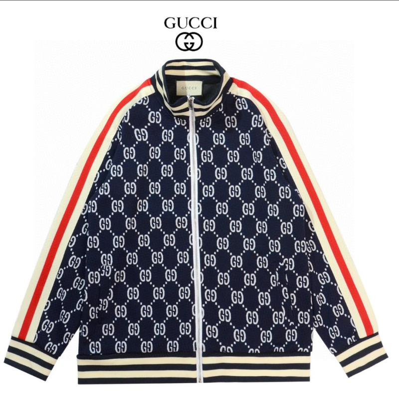 Gucci G&rsquo;s classic double G all-over jacquard webbing jacket