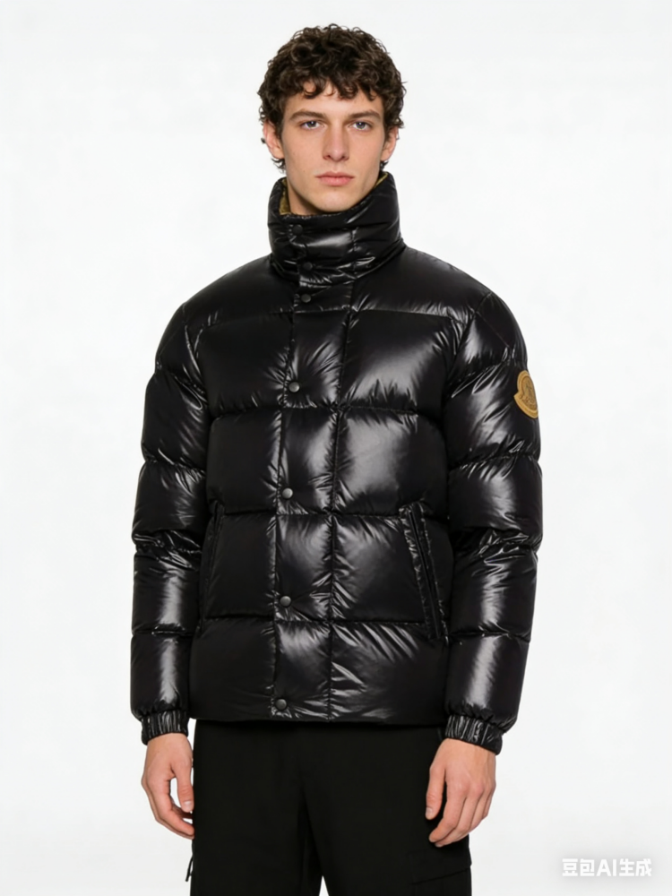 flagship Moncler limited-edition couple's model is the main color strap down jacket.